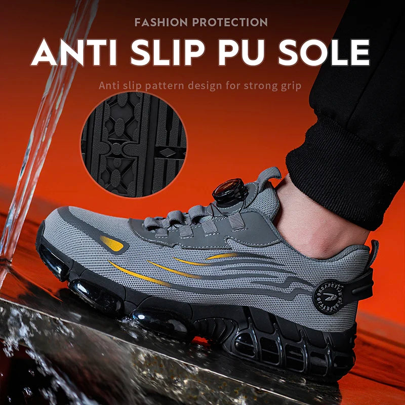 Breathable lace-free soft sole comfortable, anti-smash, anti-puncture shoes