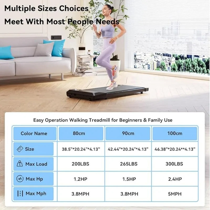 2-in-1 Home/Office 2.5 HP Walking Treadmill, for Small Spaces with APP & Remote Control