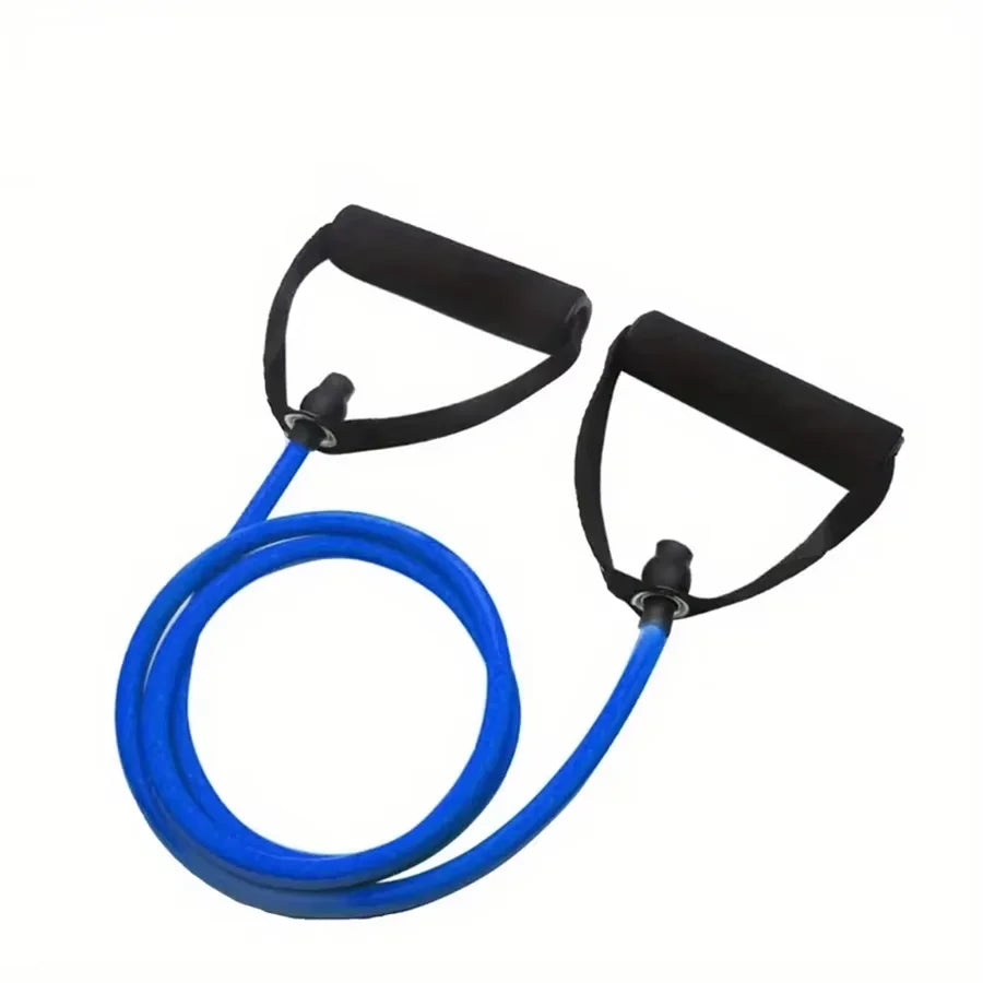 1pc 4-Level Resistance Bands with Handles for Home Workouts, Strength Training, Yoga and Pilates