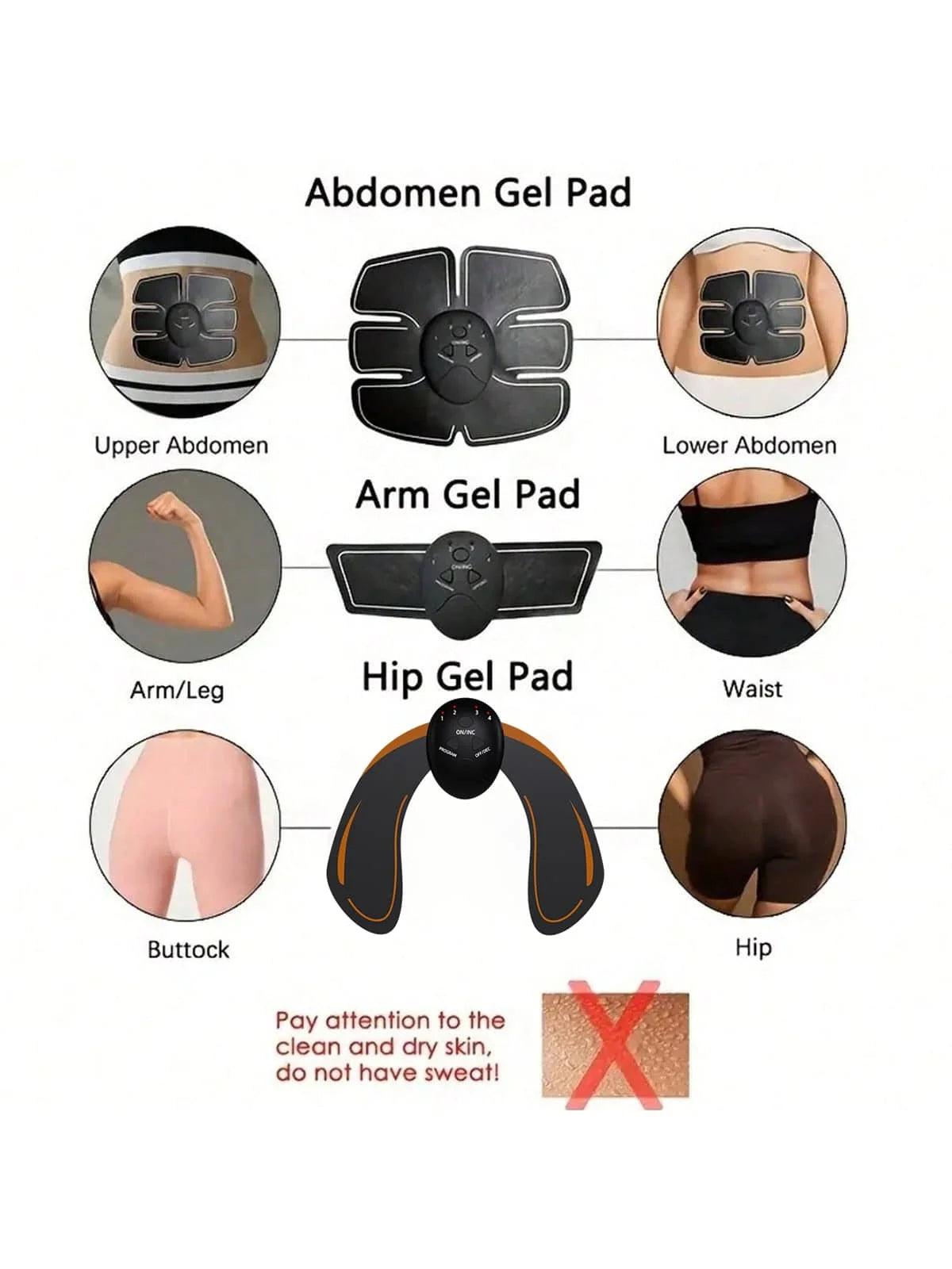 EMS Hip Muscle Stimulator, Fitness Weightlifting, Hip Abdominal, Arm, Leg Trainer Massage