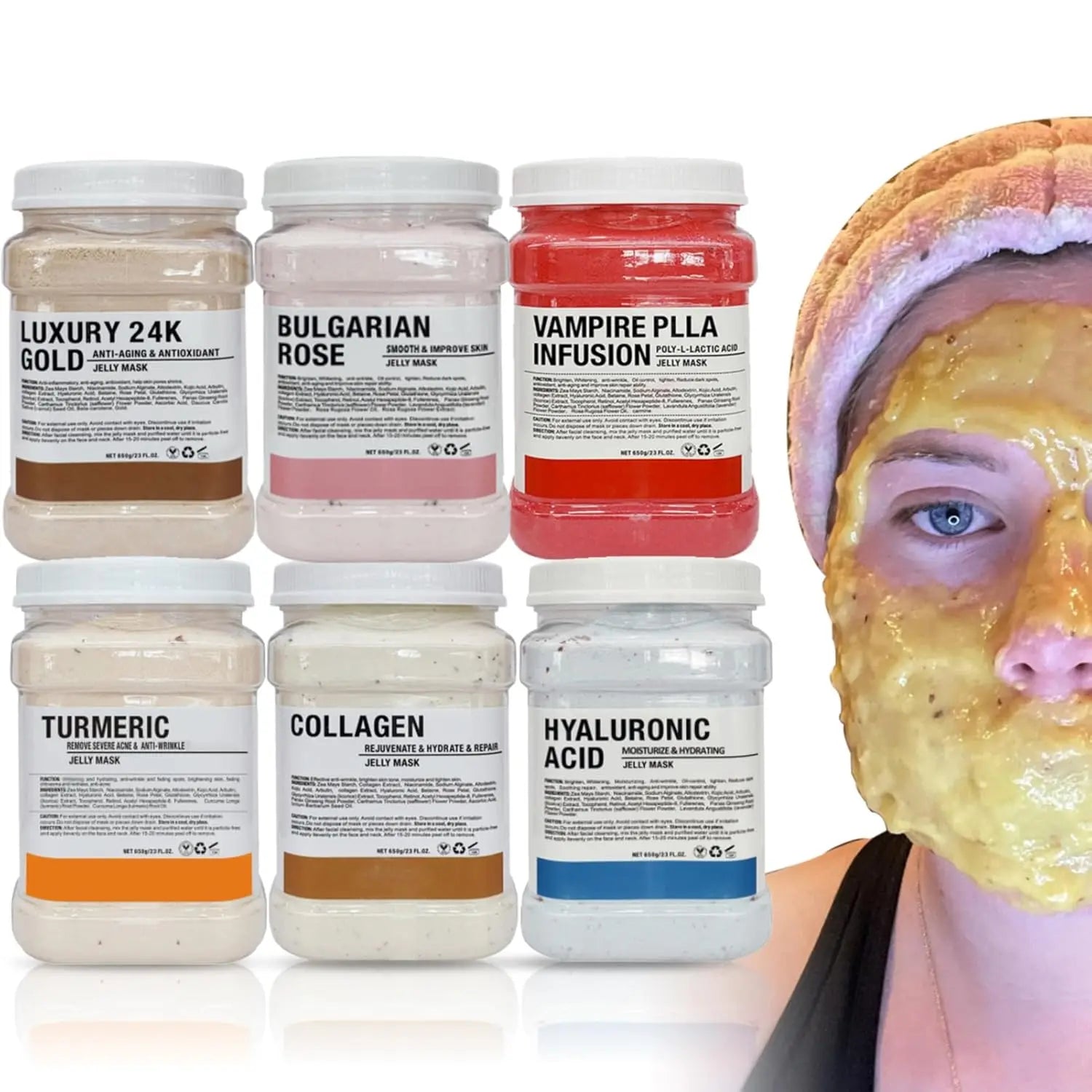 6 PCS Jelly Mask Professional Beauty Salon For Facial Skin Care