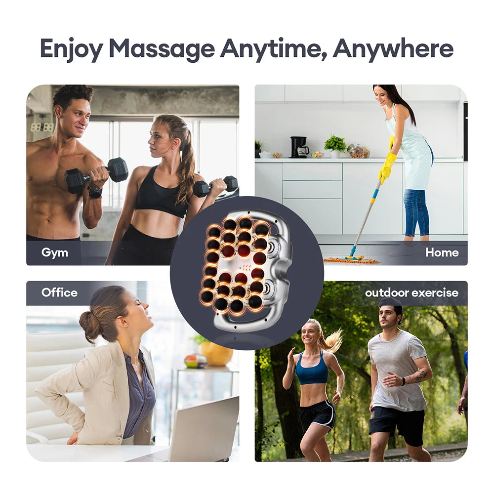 24-Head Fascia Gun, 9 Modes, High Frequency, Vibration Body Massage Gun for Back, Neck, Shoulder, and Waist Muscle Massager